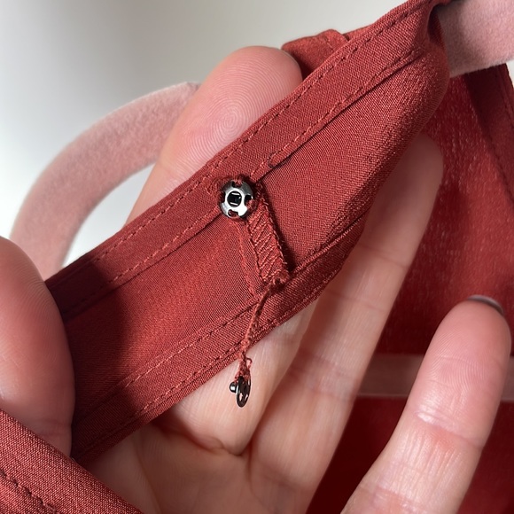 J Crew 100% silk tank top, size M, rust color - Picture 3 of 3